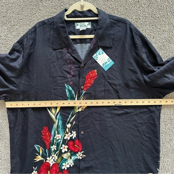 Two Palms Aloha Hawaiian Floral Rayon Shirt 2XL - Picture 7 of 9